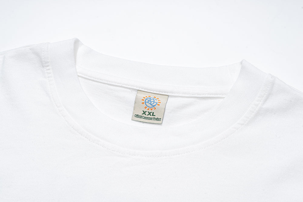 GREENHOUSE x  24/7TALK  "NO MONEY NO TALK" SERIES TEE WHITE