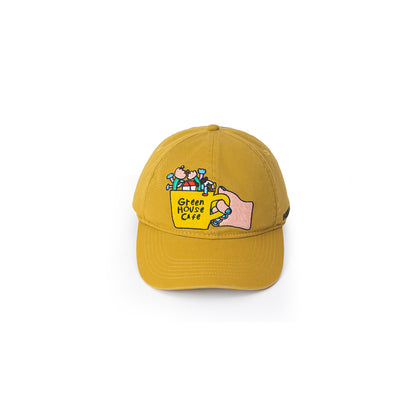 GREENHOUSE x AYAKA FUKANO "DRINK HOUSE" SERIES BASKETBALL CAP EARTH YELLOW