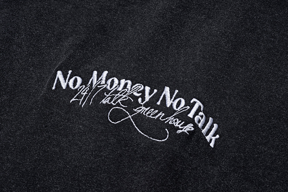 GREENHOUSE x  24/7TALK  "NO MONEY NO TALK“ SERIES TEE BLACK