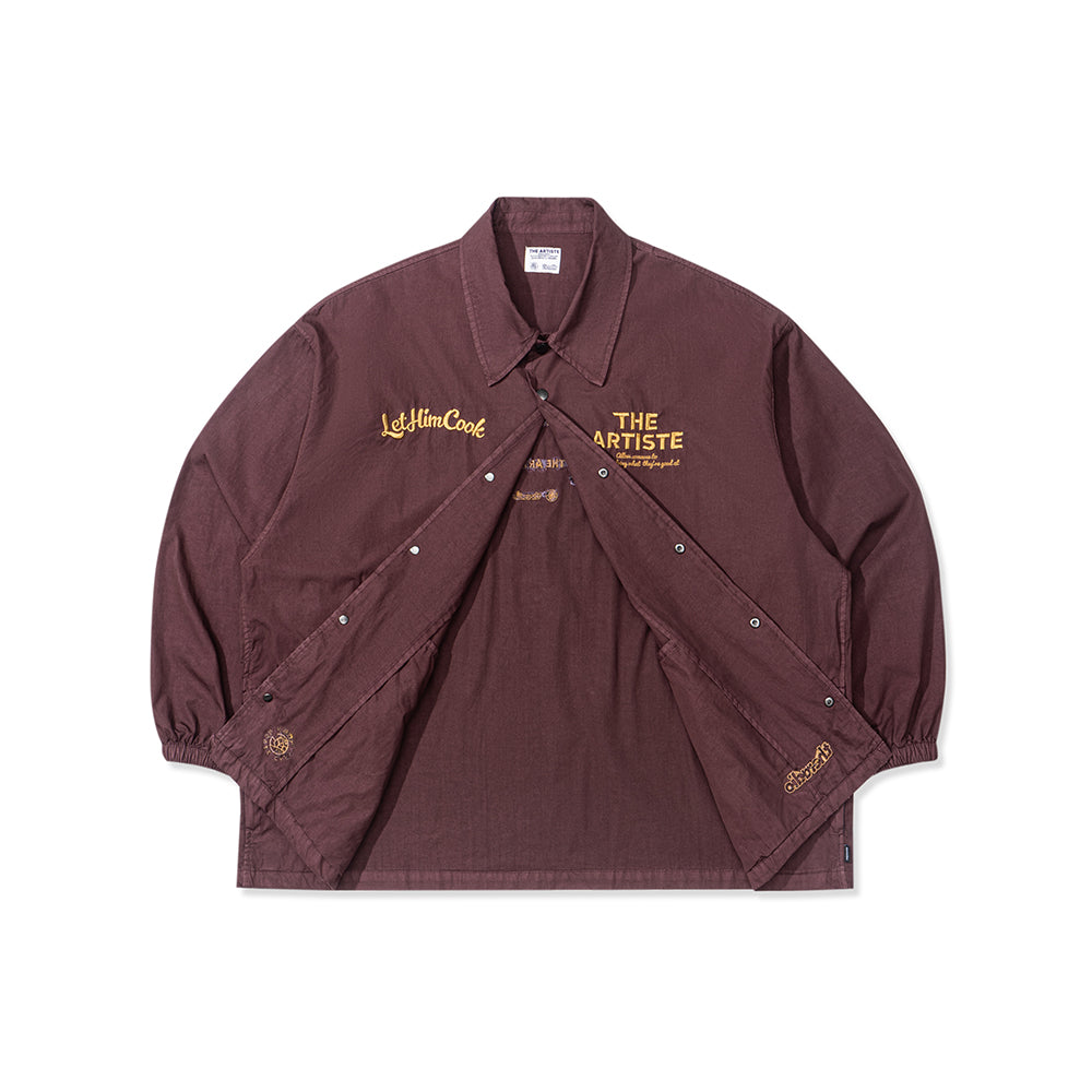 GREENHOUSE x theradio "Let Him Cook" SERIES RED HEAVY EMBROIDERED JACKET