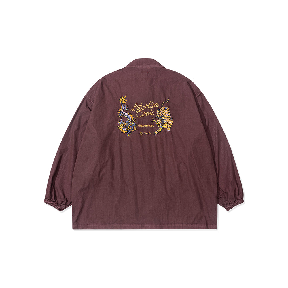 GREENHOUSE x theradio "Let Him Cook" SERIES RED HEAVY EMBROIDERED JACKET