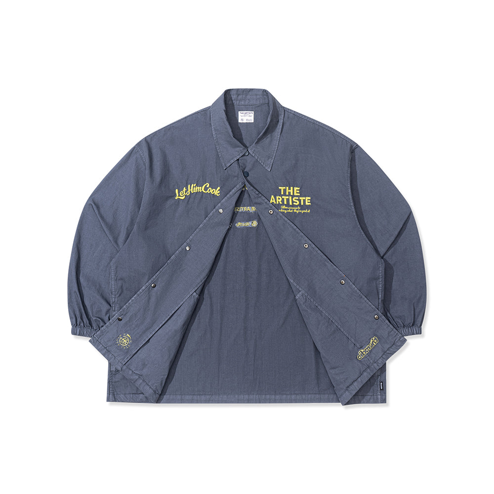 GREENHOUSE x theradio "Let Him Cook" SERIES BLUE HEAVY EMBROIDERED JACKET