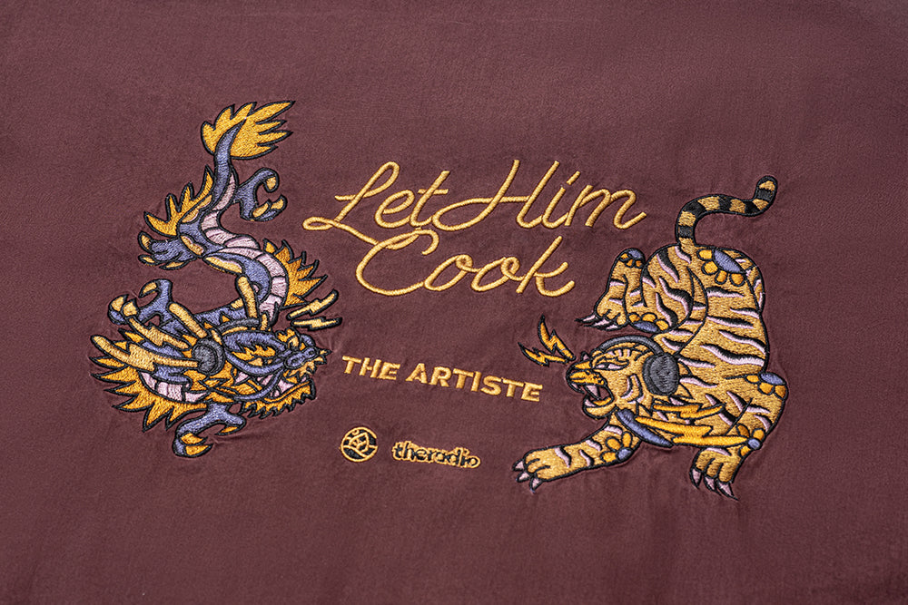 GREENHOUSE x theradio "Let Him Cook" SERIES RED HEAVY EMBROIDERED JACKET