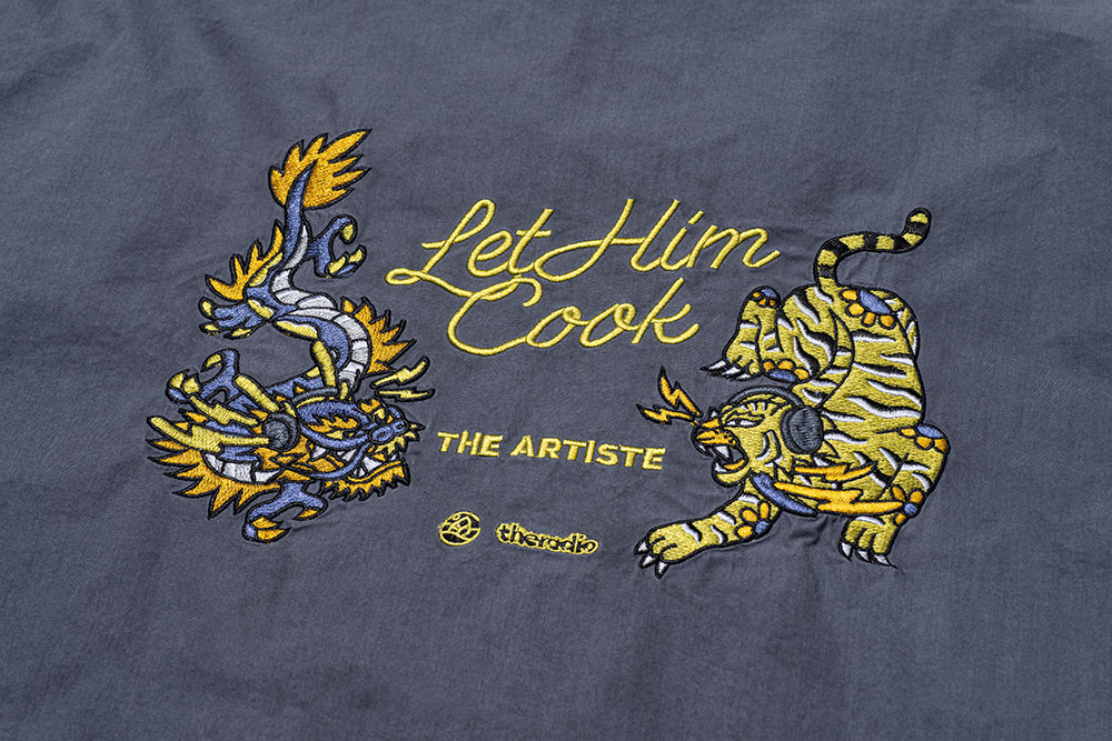 GREENHOUSE x theradio "Let Him Cook" SERIES BLUE HEAVY EMBROIDERED JACKET