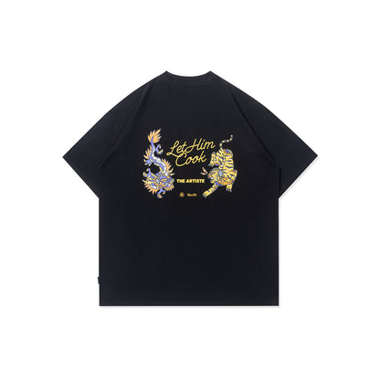 GREENHOUSE x theradio "Let Him Cook" SERIES BLACK WASH PRINT TEE