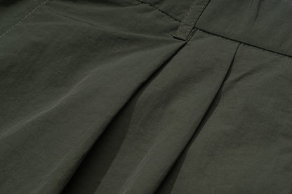 GREENHOUSE x AYAKA FUKANO "DRINK HOUSE" SERIES QUICK-DRY LOOSE MILITARY PANTS GREEN
