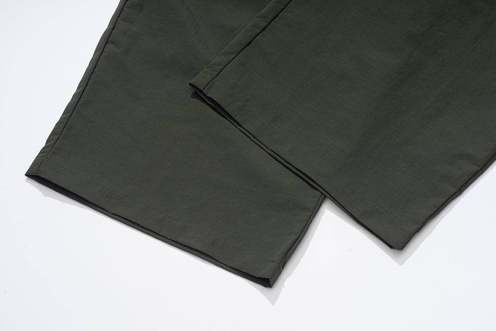 GREENHOUSE x AYAKA FUKANO "DRINK HOUSE" SERIES QUICK-DRY LOOSE MILITARY PANTS GREEN