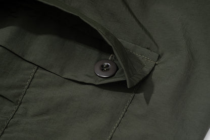 GREENHOUSE x AYAKA FUKANO "DRINK HOUSE" SERIES QUICK-DRY LOOSE MILITARY PANTS GREEN