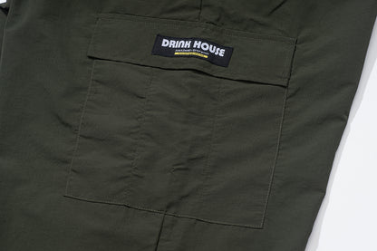 GREENHOUSE x AYAKA FUKANO "DRINK HOUSE" SERIES QUICK-DRY LOOSE MILITARY PANTS GREEN