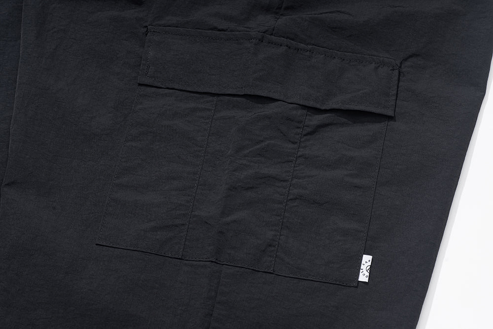 GREENHOUSE x AYAKA FUKANO "DRINK HOUSE" SERIES QUICK-DRY LOOSE MILITARY PANTS BLACK