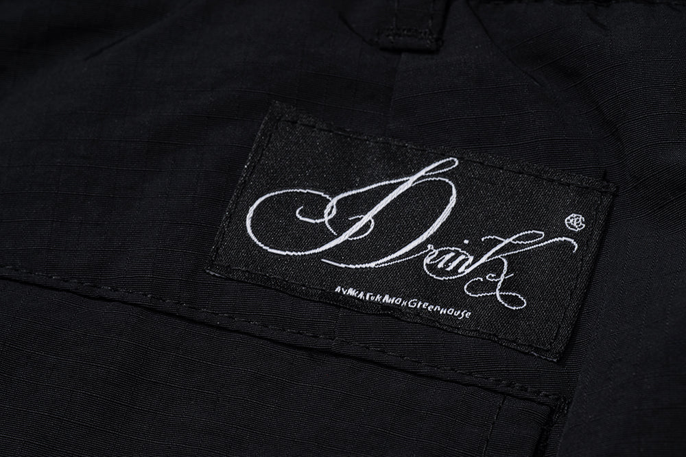 GREENHOUSE x AYAKA FUKANO "DRINK HOUSE" SERIES QUICK-DRY LOOSE MILITARY PANTS BLACK