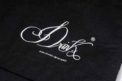 GREENHOUSE x AYAKA FUKANO "DRINK HOUSE" SERIES LIGHTWEIGHT SHORTS BLACK