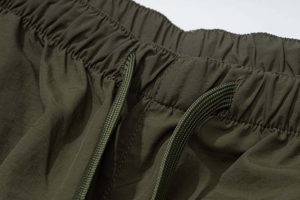 GREENHOUSE x AYAKA FUKANO "DRINK HOUSE" SERIES LIGHTWEIGHT SHORTS MILITARY GREEN