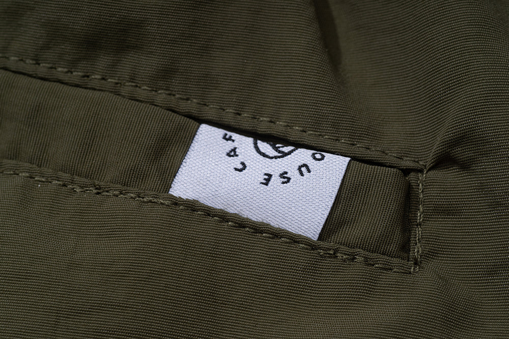 GREENHOUSE x AYAKA FUKANO "DRINK HOUSE" SERIES LIGHTWEIGHT SHORTS MILITARY GREEN