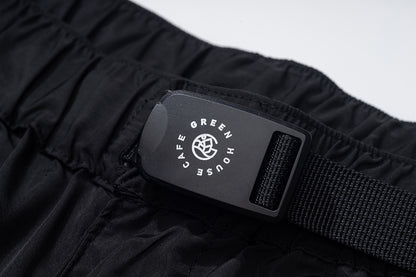 GREENHOUSE x AYAKA FUKANO "DRINK HOUSE" SERIES QUICK-DRY LOOSE SHORTS BLACK