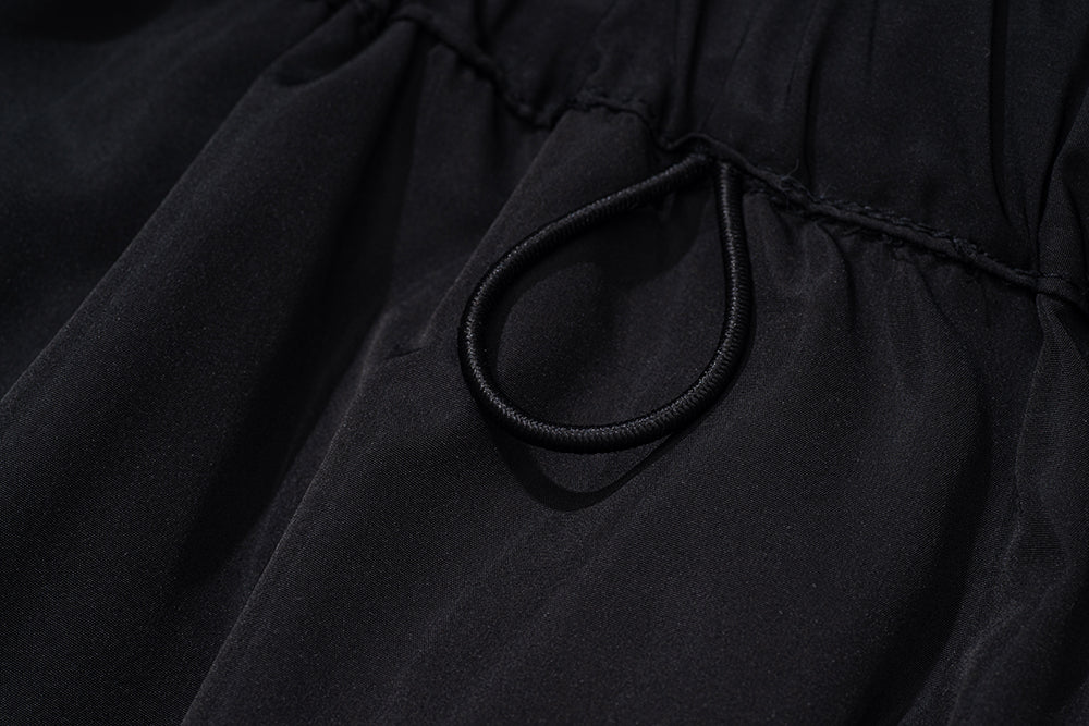 GREENHOUSE x AYAKA FUKANO "DRINK HOUSE" SERIES QUICK-DRY LOOSE SHORTS BLACK