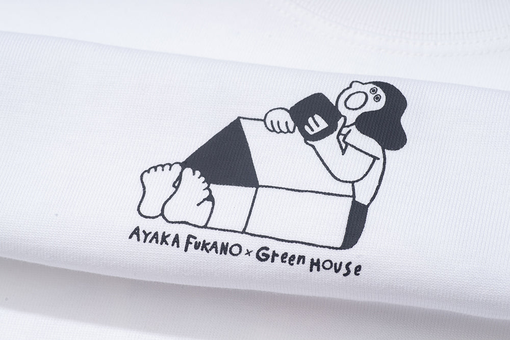 GREENHOUSE x AYAKA FUKANO "DRINK HOUSE" SERIES TEE WHITE