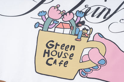 GREENHOUSE x AYAKA FUKANO "DRINK HOUSE" SERIES TEE WHITE