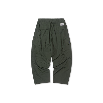 GREENHOUSE x AYAKA FUKANO "DRINK HOUSE" SERIES QUICK-DRY LOOSE MILITARY PANTS GREEN