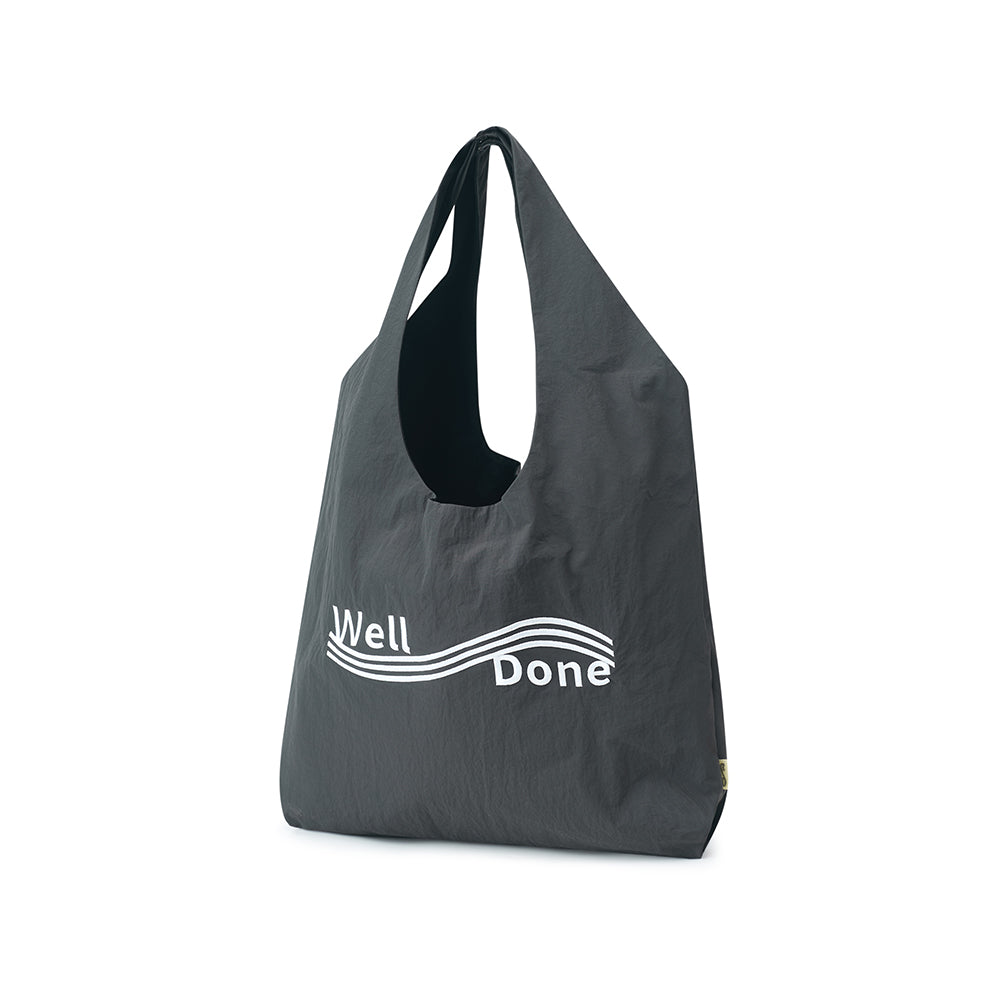 Well Done 25SS Single-water proof gray tone Strap Tote Bag