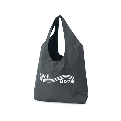 Well Done 25SS Single-water proof gray tone Strap Tote Bag