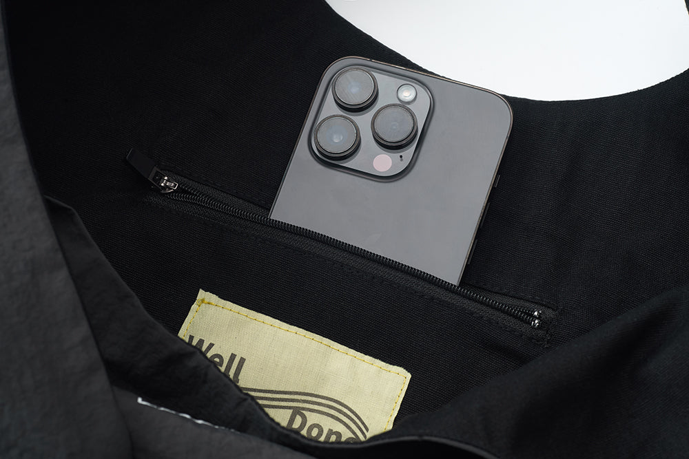 Well Done 25SS Single-water proof gray tone Strap Tote Bag