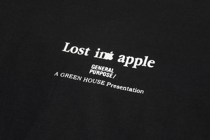 GREENHOUSE x General Purpose "Lost in apple" SERIES PRINT TEE Black