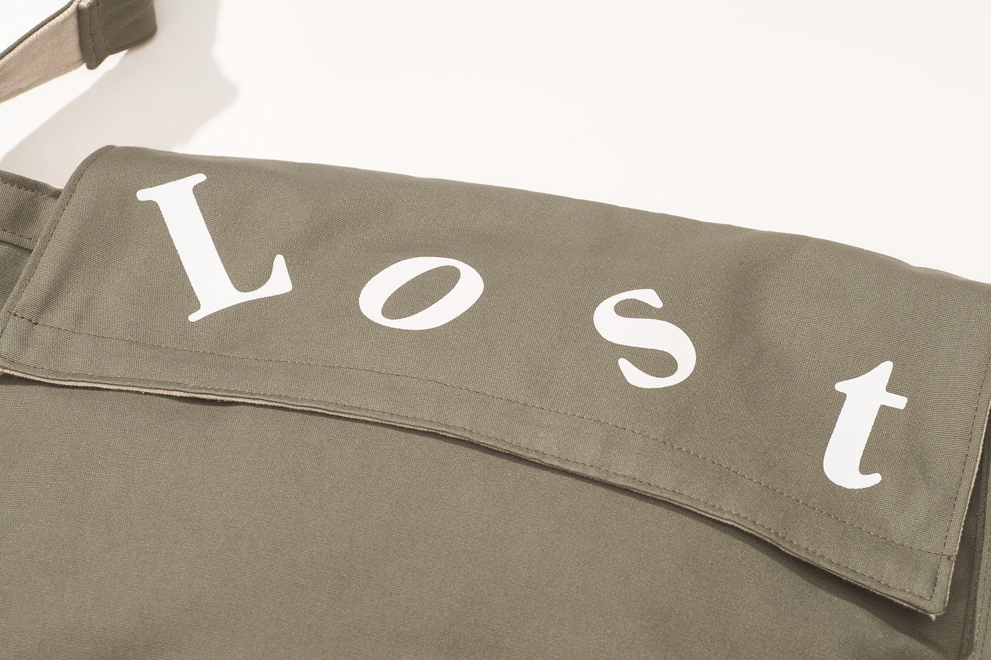 GREEN HOUSE × General Purpose "Lost in Apple" Series — Canvas Messenger Shoulder Bag