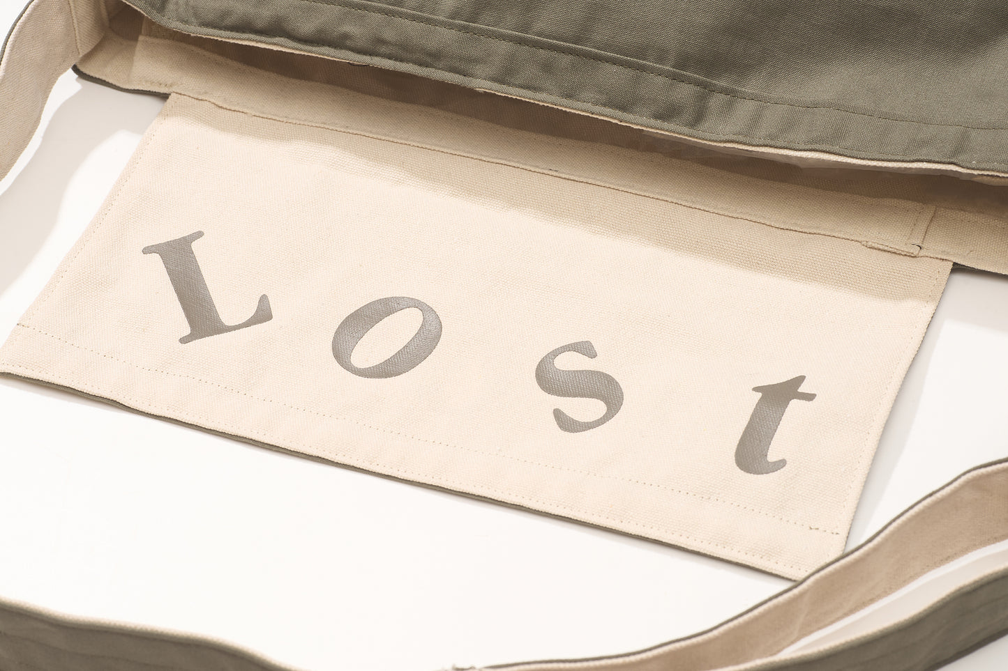 GREEN HOUSE × General Purpose "Lost in Apple" Series — Canvas Messenger Shoulder Bag