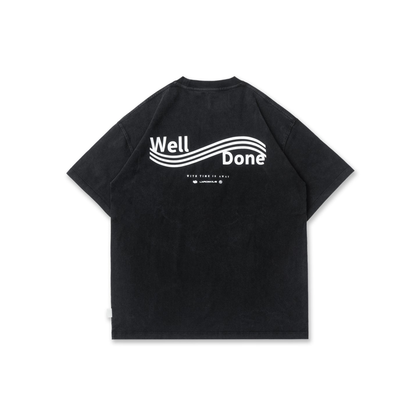 WELL DONE BLACK WASH PRINT TEE