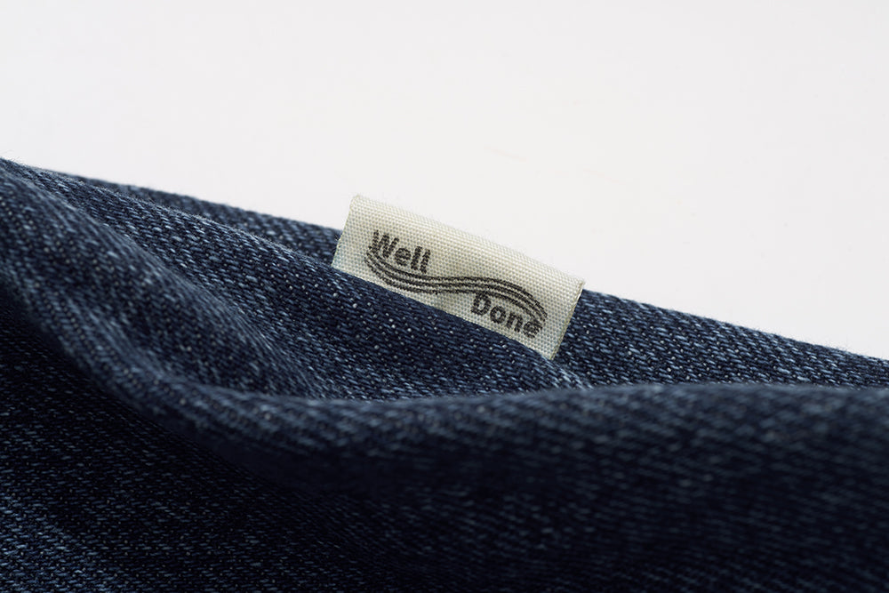 Well Done 25SS Single-washed denim Strap Tote Bag