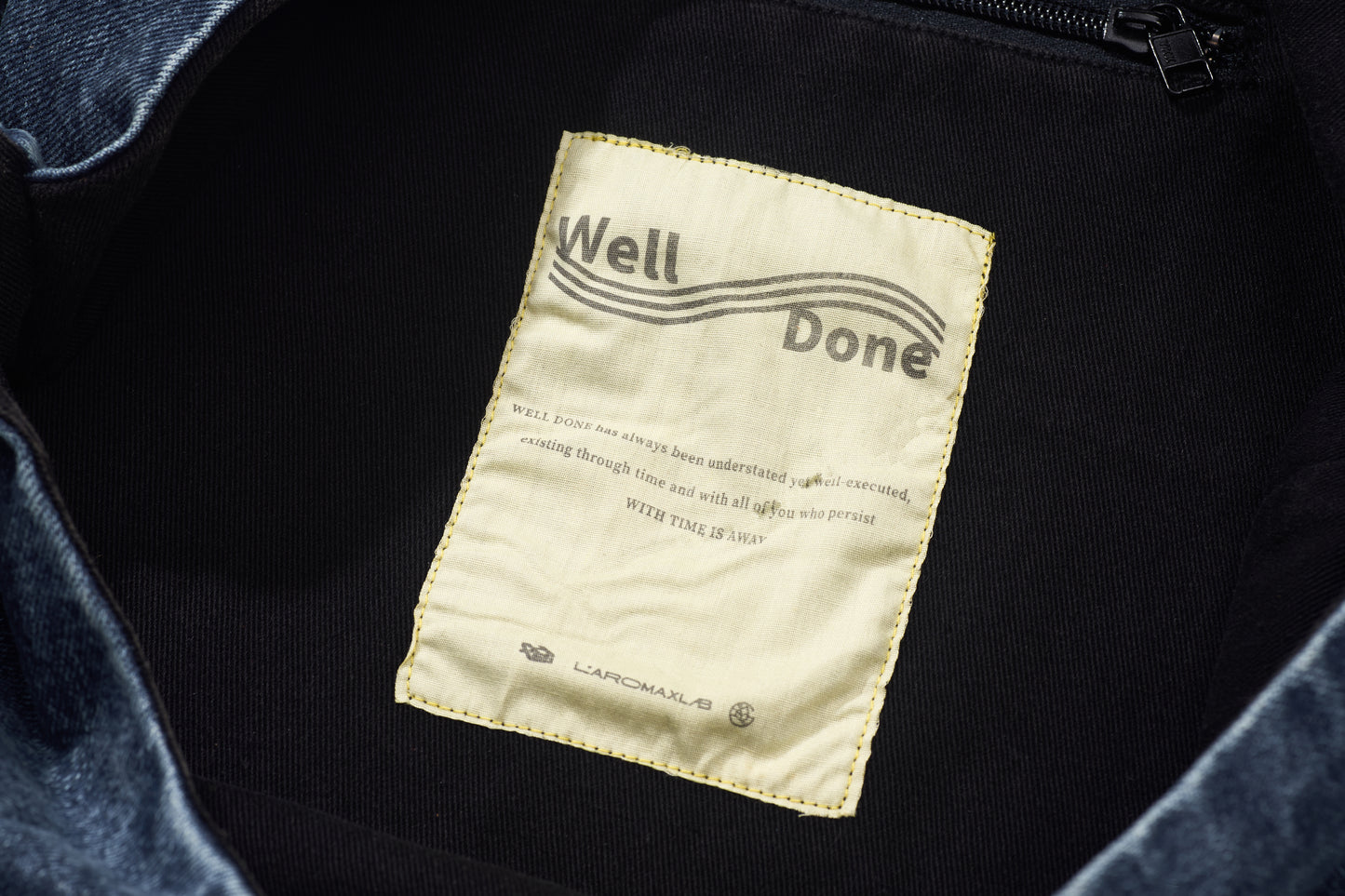 Well Done 25SS Single-washed denim Strap Tote Bag