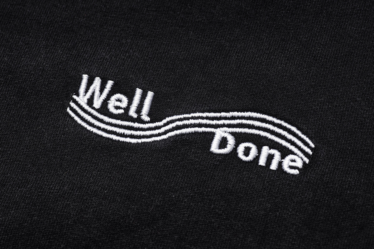 WELL DONE BLACK WASH PRINT TEE