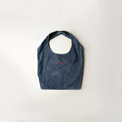 Well Done 25SS Single-washed denim Strap Tote Bag