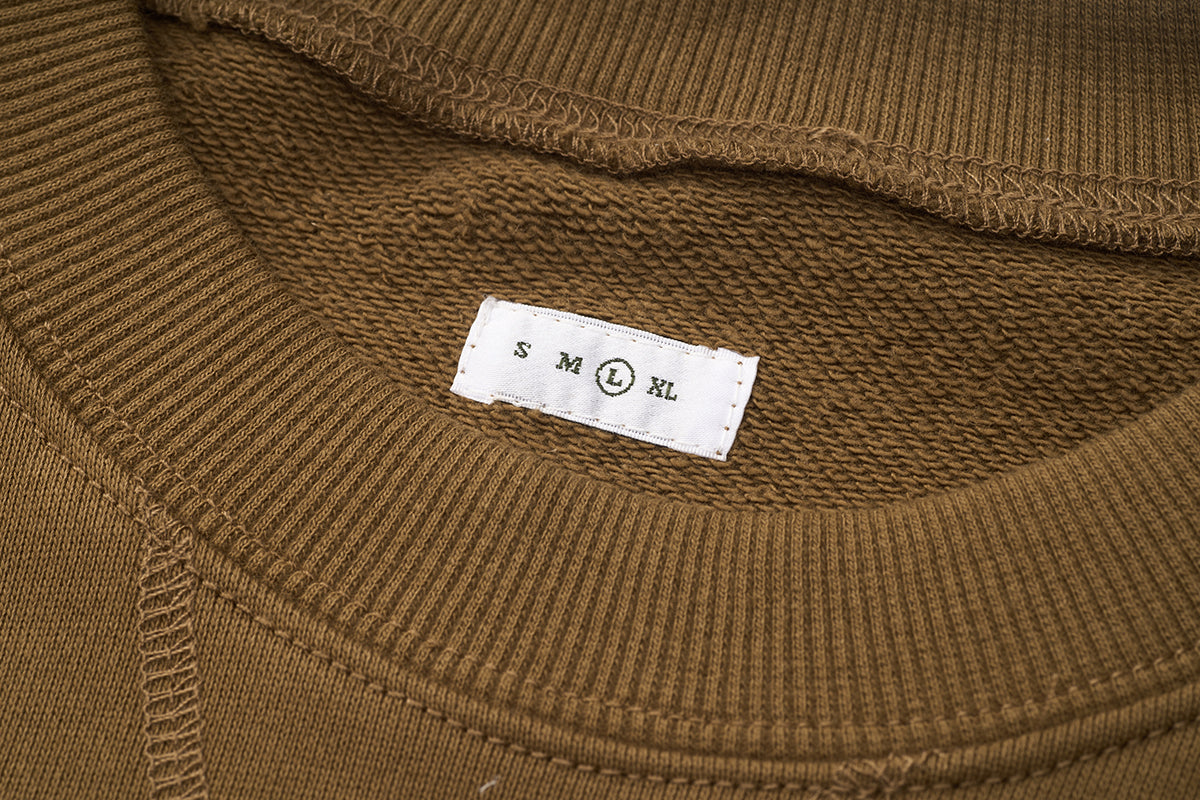 Mizuno Sportstyle and WELL DONE Present “OLD FORM, NEW FEEL” Crewneck — Khaki