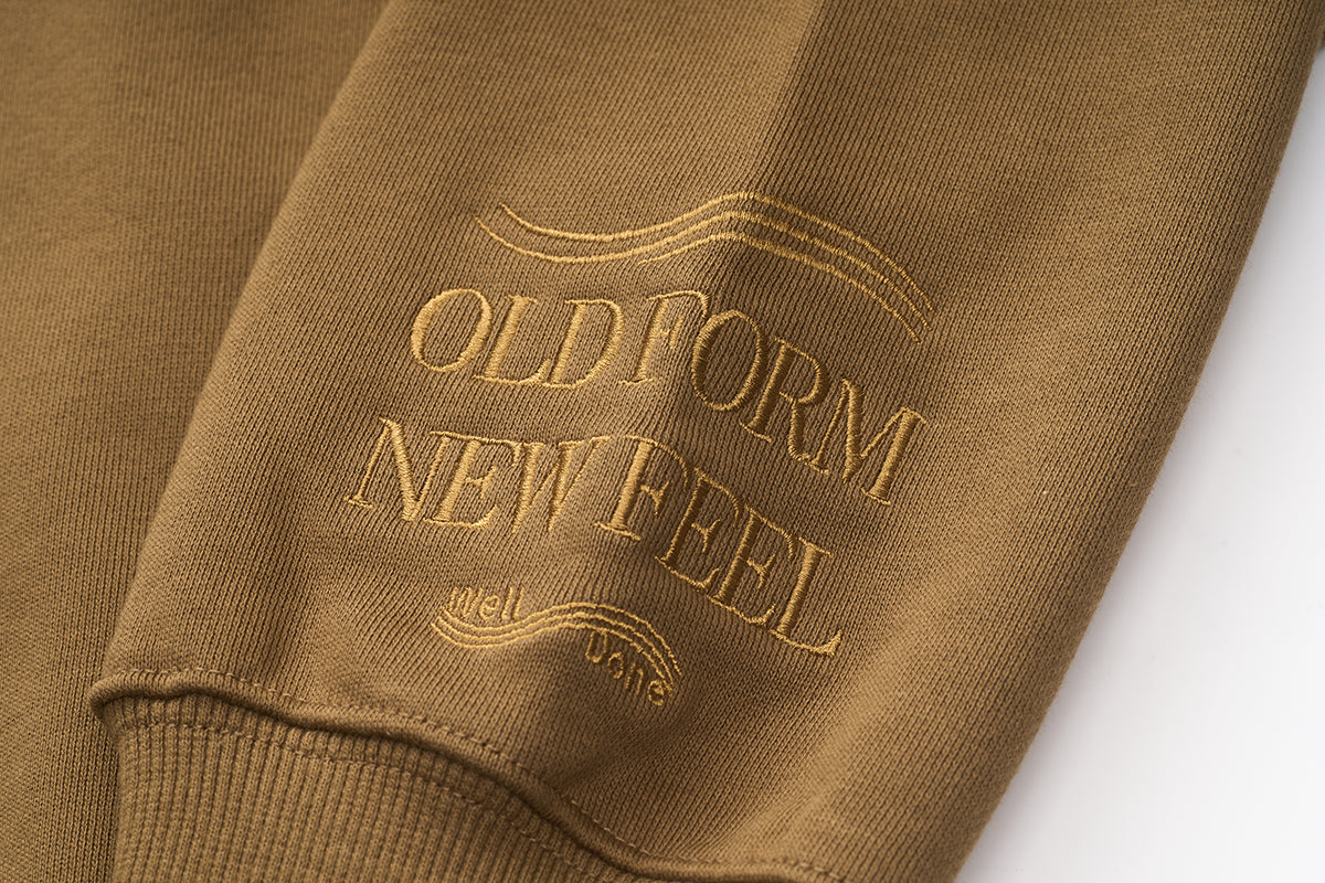 Mizuno Sportstyle and WELL DONE Present “OLD FORM, NEW FEEL” Crewneck — Khaki