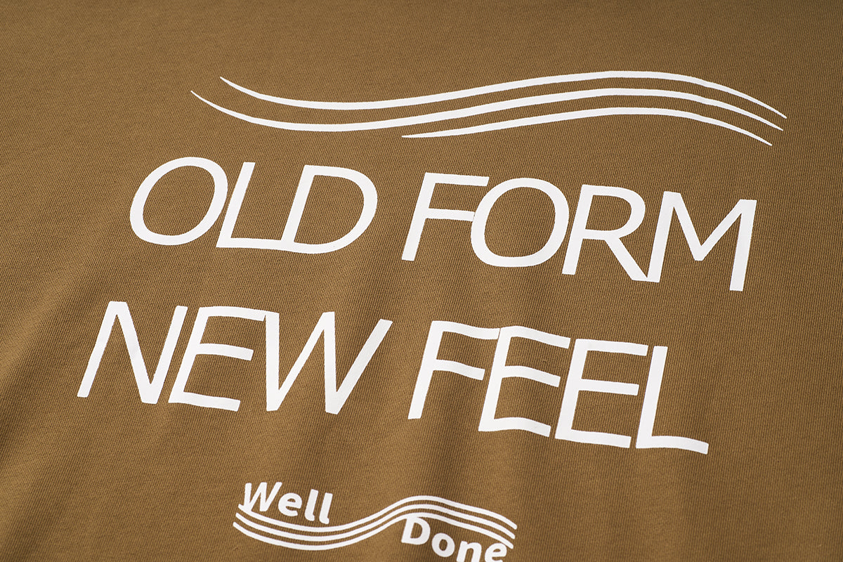 Mizuno Sportstyle and WELL DONE Present “OLD FORM, NEW FEEL” Crewneck — Khaki