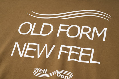 Mizuno Sportstyle and WELL DONE Present “OLD FORM, NEW FEEL” Crewneck — Khaki