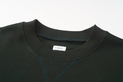 Mizuno Sportstyle and WELL DONE Present “OLD FORM, NEW FEEL”  Crewneck — Dark Green