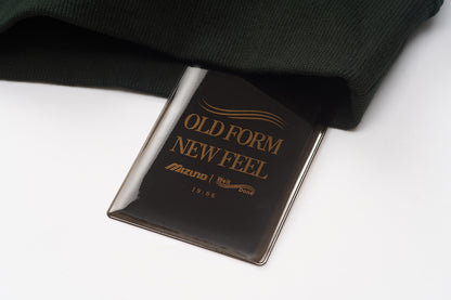 Mizuno Sportstyle and WELL DONE Present “OLD FORM, NEW FEEL”  Crewneck — Dark Green