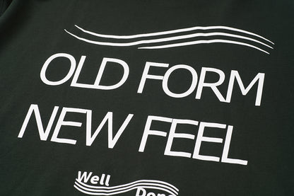 Mizuno Sportstyle and WELL DONE Present “OLD FORM, NEW FEEL”  Crewneck — Dark Green