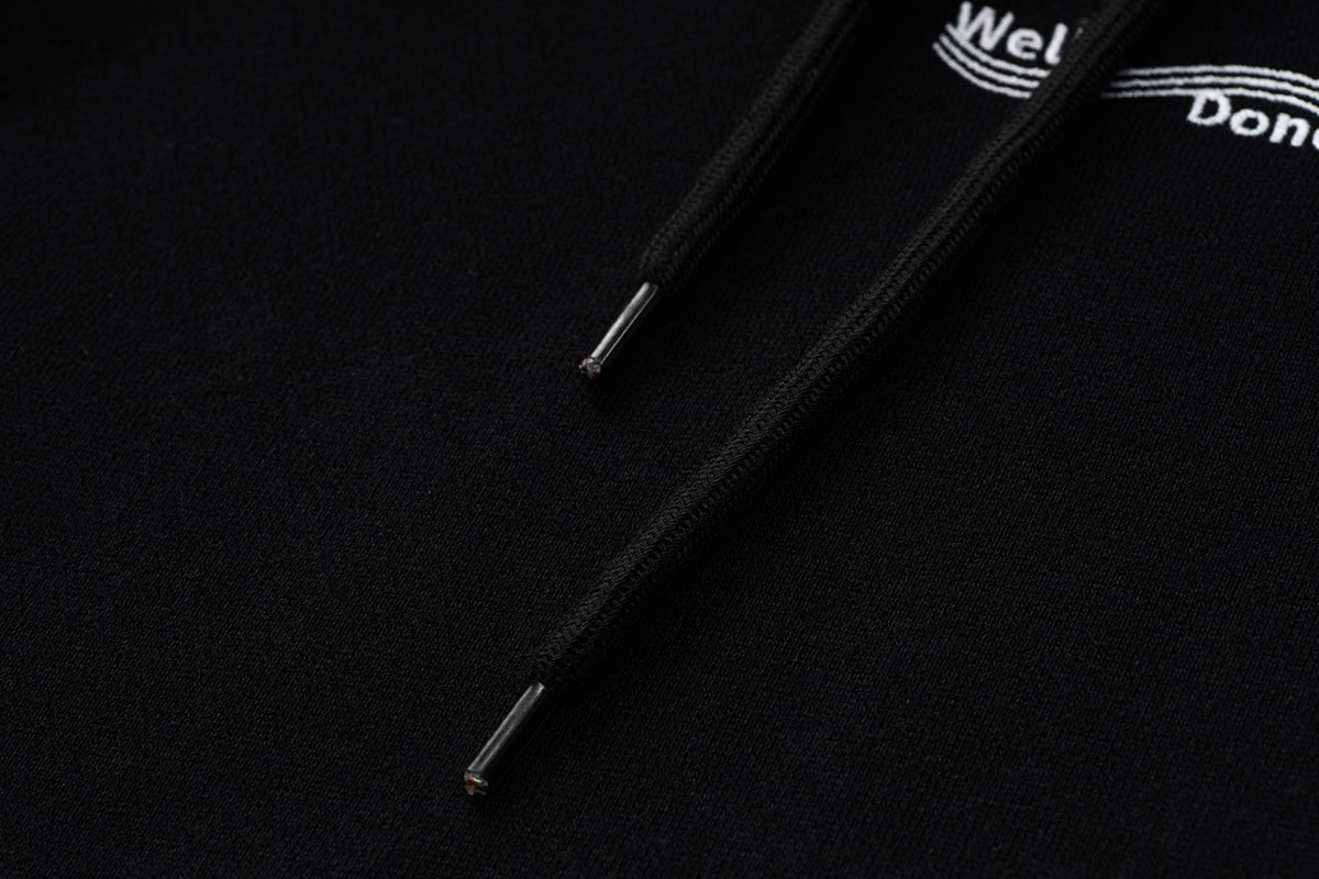 Mizuno Sportstyle and WELL DONE Present “OLD FORM, NEW FEEL” HOODIE-BLACK
