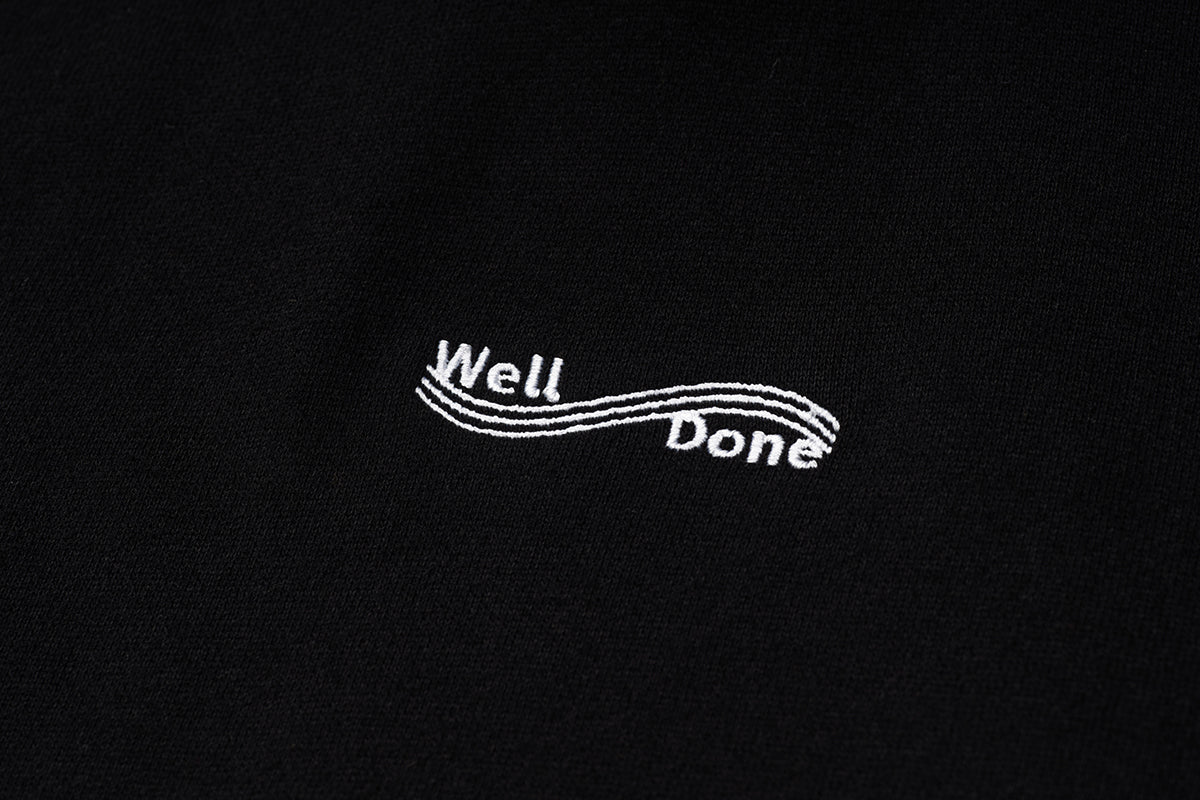 Mizuno Sportstyle and WELL DONE Present “OLD FORM, NEW FEEL” HOODIE-BLACK