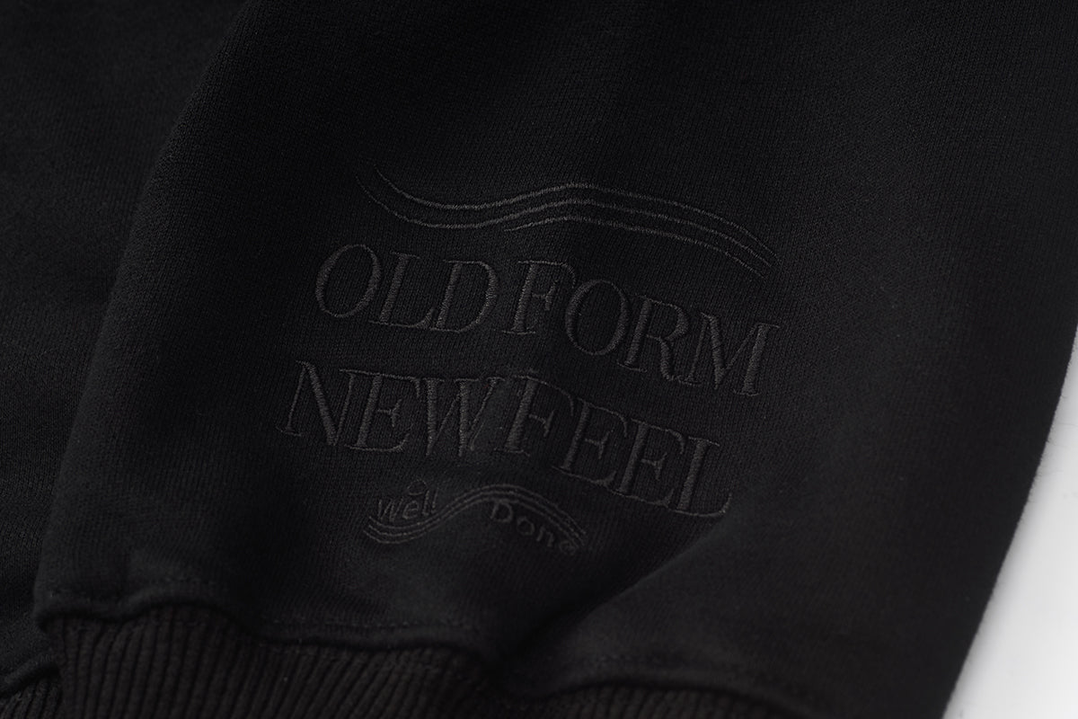 Mizuno Sportstyle and WELL DONE Present “OLD FORM, NEW FEEL” HOODIE-BLACK