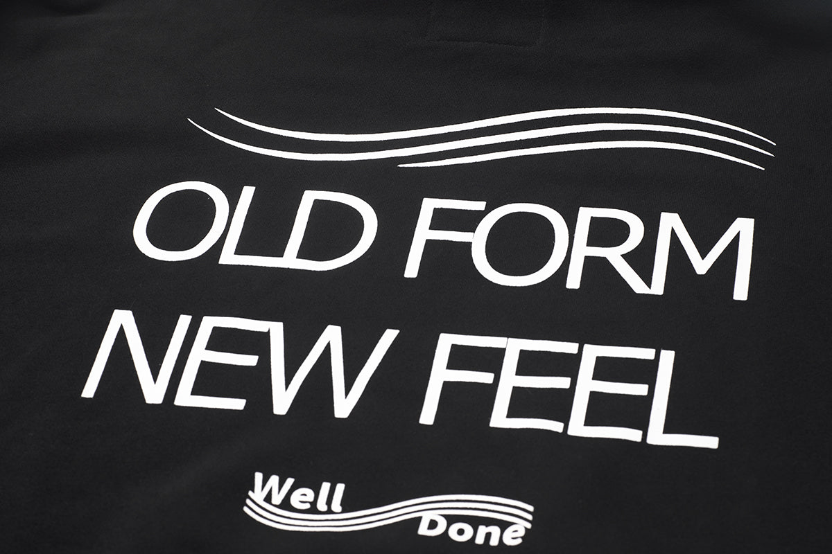 Mizuno Sportstyle and WELL DONE Present “OLD FORM, NEW FEEL” HOODIE-BLACK