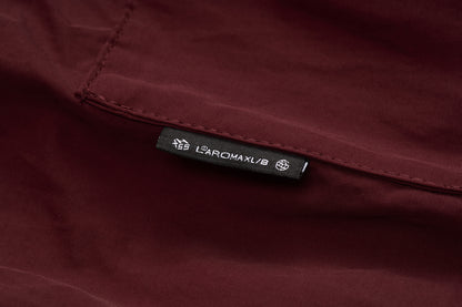 Mizuno Sportstyle and WELL DONE Present “OLD FORM, NEW FEEL”  Half-Zip Windbreaker — Burgundy