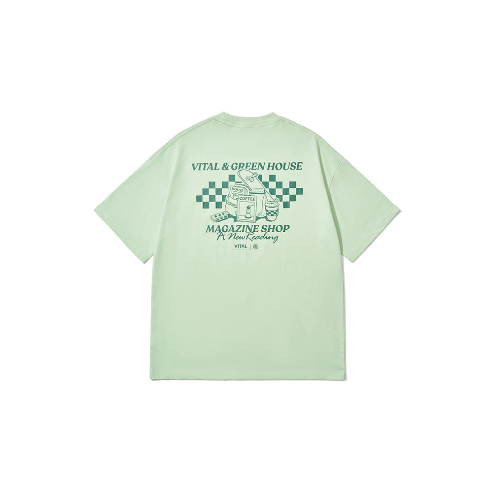 【MAGAZINE SHOP】Series Tee Mint Green Green House X VANS X VITAL