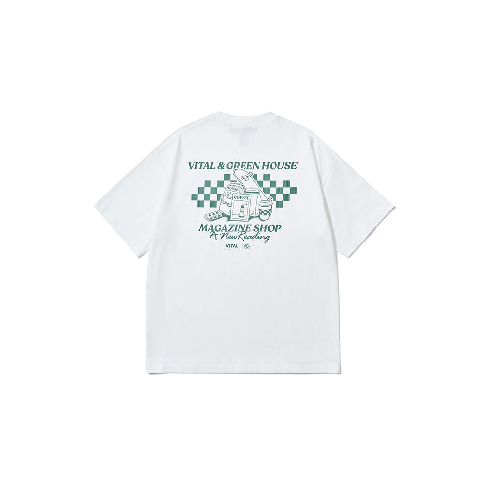 【MAGAZINE SHOP】Series Tee White Green House X VANS X VITAL