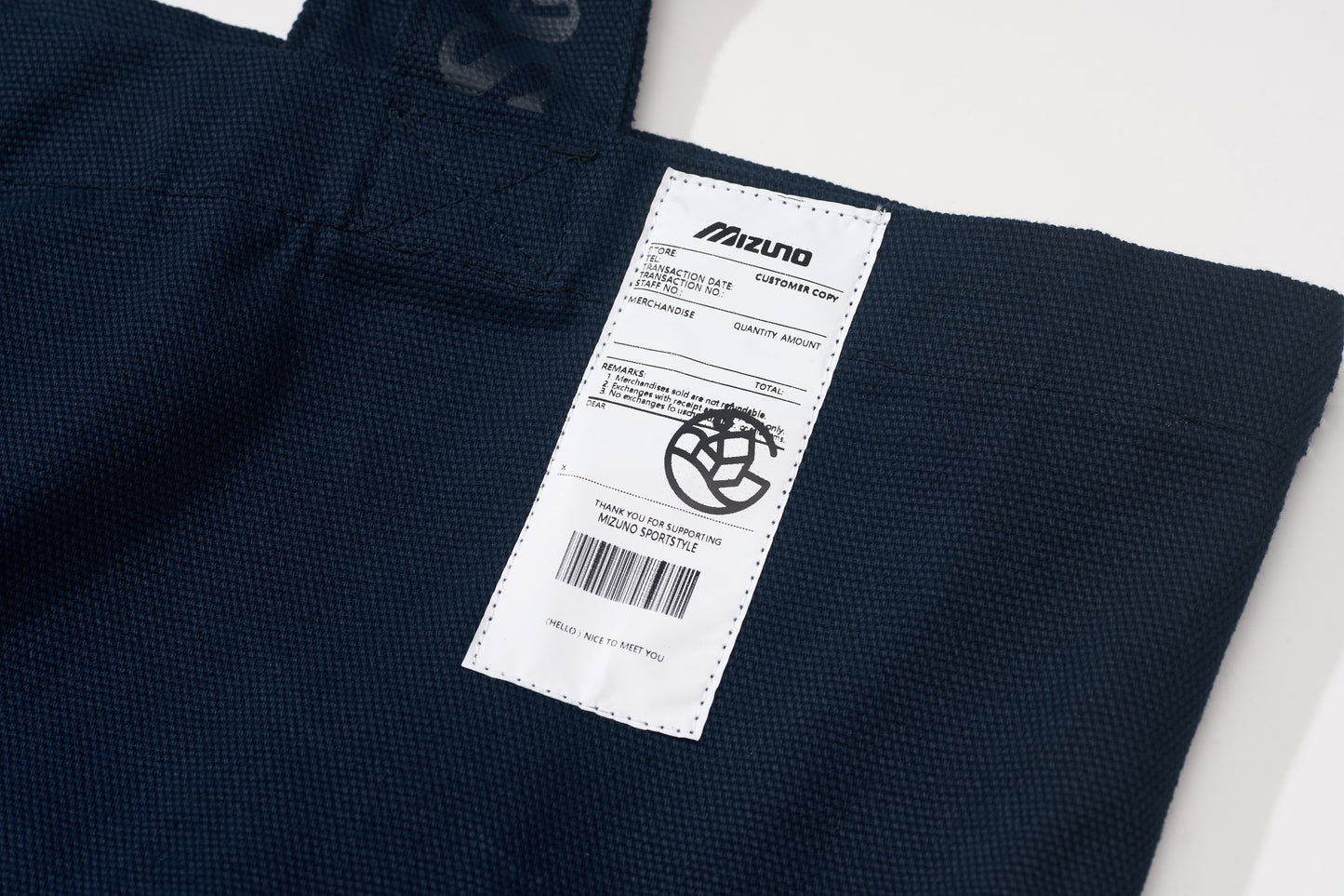 GREENHOUSE x Mizuno "Step by Step by Step" SERIES OVERSIZED CANVAS TOTE CLASSIC