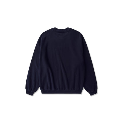 THE ARTISTE CREWNECK — NAVY / ORANGE